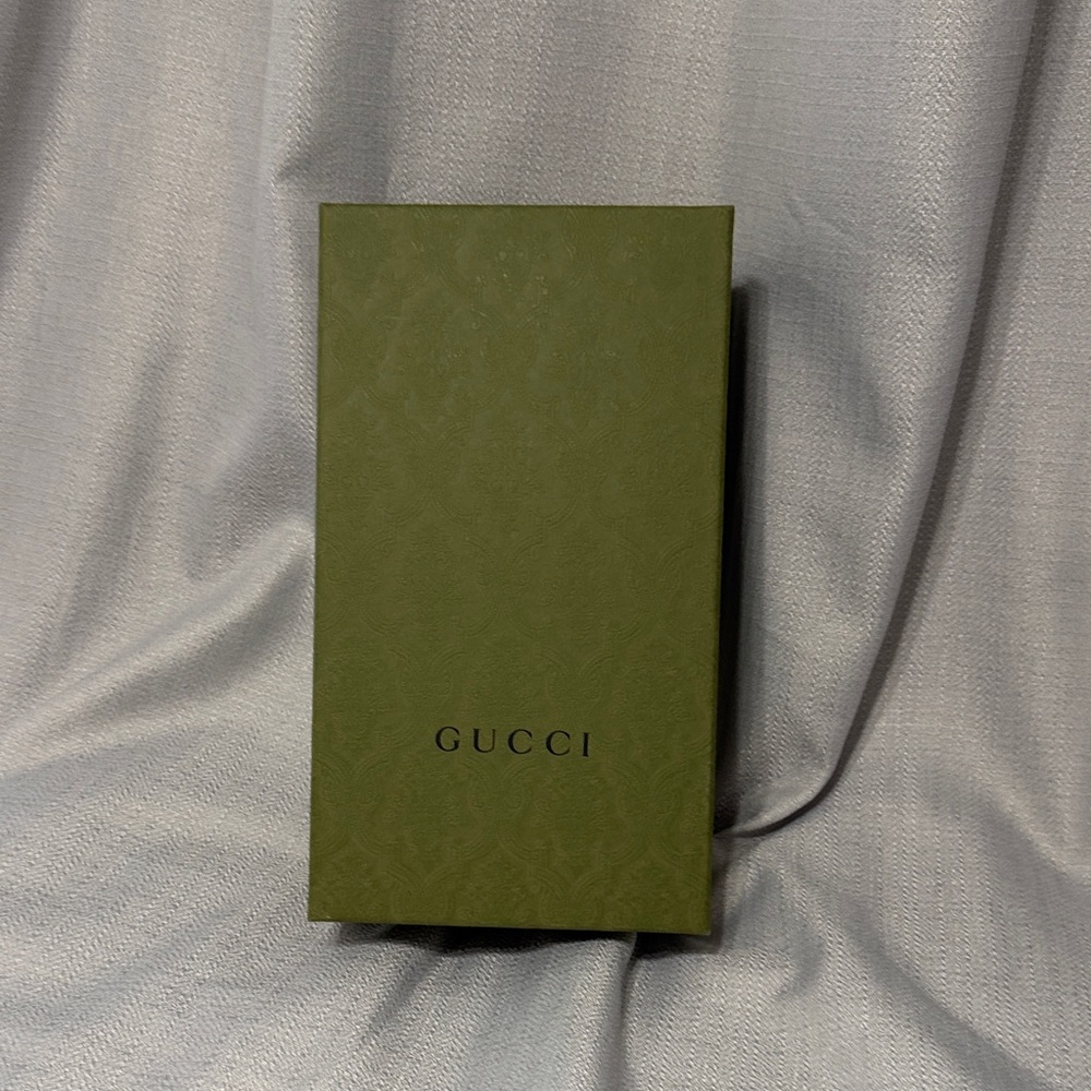 Gucci Men's Accessories Box - Dark Olive with Black Logo